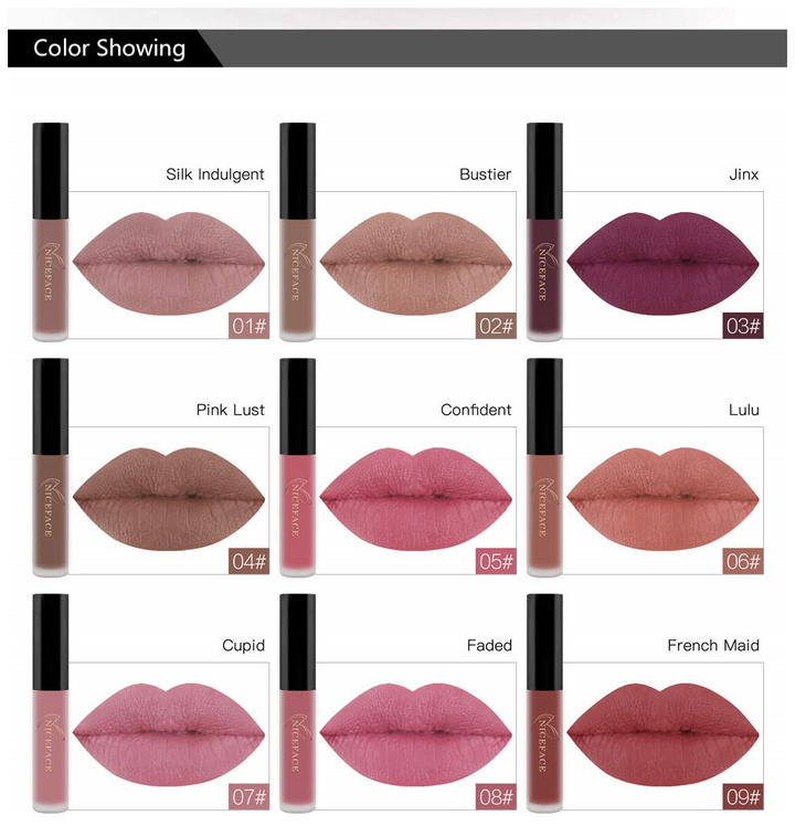 Waterproof Matte Lip Gloss Liquid Lipstick