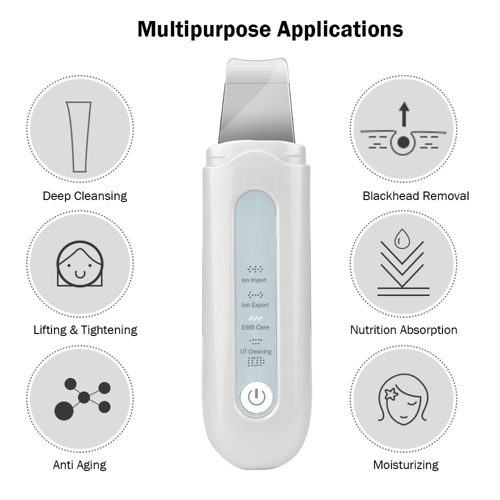 Face Ultrasonic Skin Scrubber