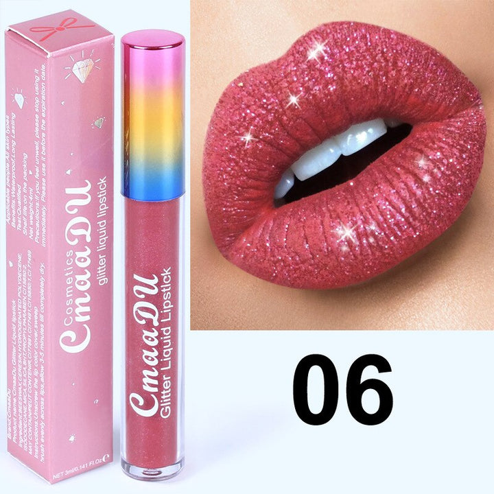 Choose 1 or 6 Color Glitter Matte Lipstick