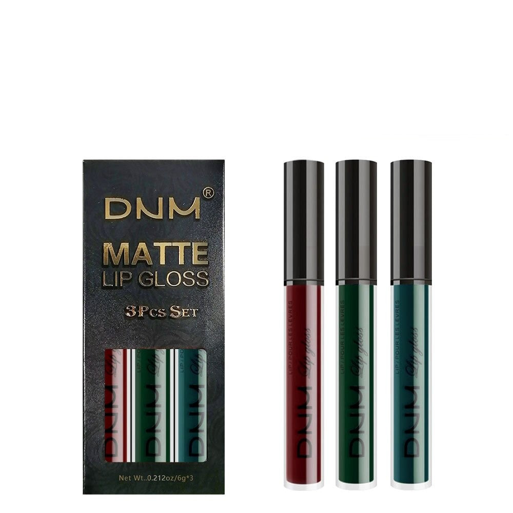 DNM Red Matte Liquid Lipstick 3 Pcs Set | Long Lasting | Waterproof Lip Gloss Pack